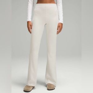 Lululemon Brushed Softstreme Ribbed Zip Flared Pant 32.5" Bone